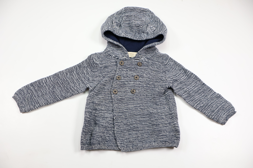 Knitted hoodie from Lupilu - Size 74/80 - Navy blue