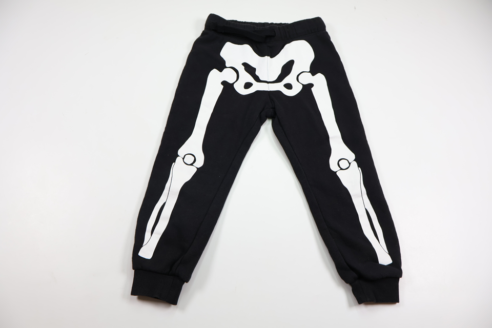 H&M "Skeleton" Trousers - Size 98/104 - Black
