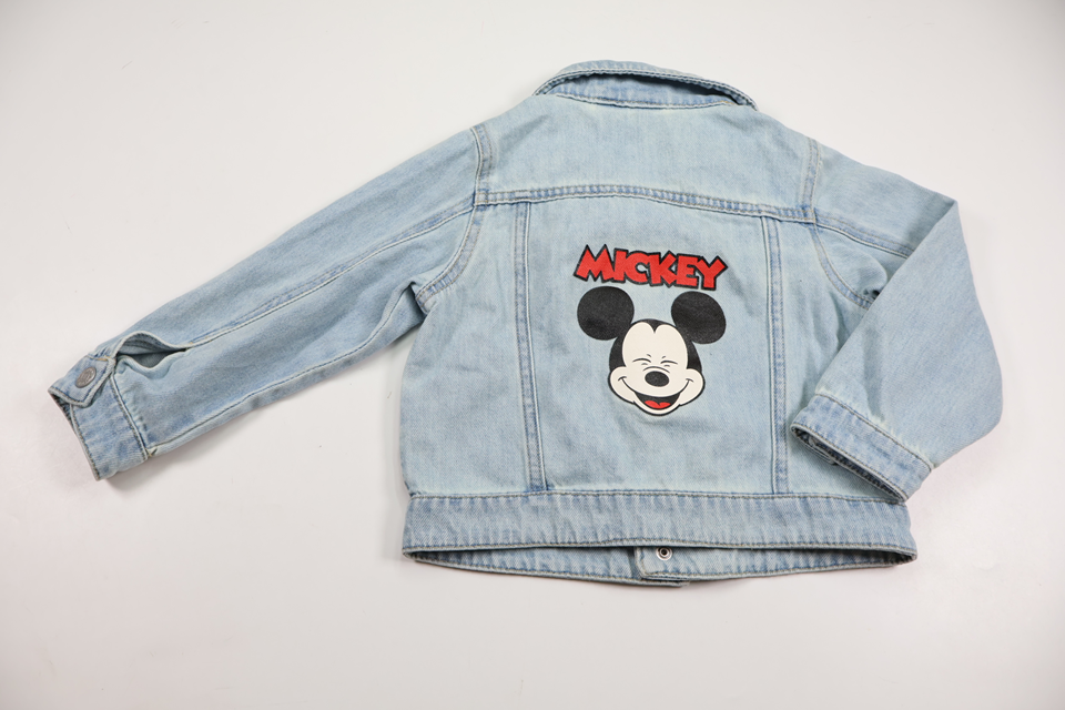 Denim jacket with Mickey Mouse from H&amp;M - Size 98 - Denim