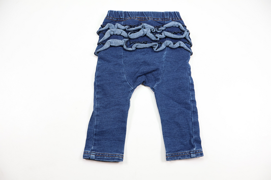 Trousers with ruffles from Lindex - Size 68 - Denim