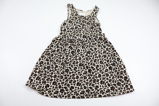Leopard print dress from H&M - Size 110/116 - Beige