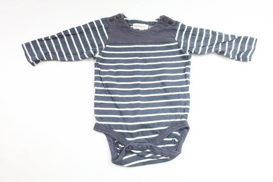 Striped bodysuit from Newbie - Size 68 - Navy blue