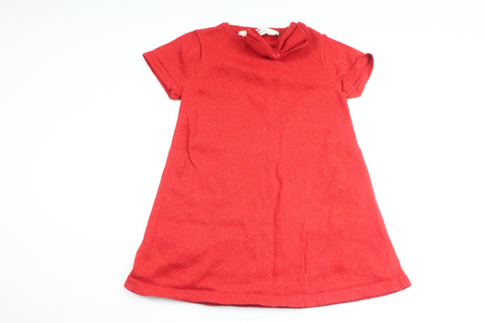 Glittery dress with bow from H&M - Size 92 - Red