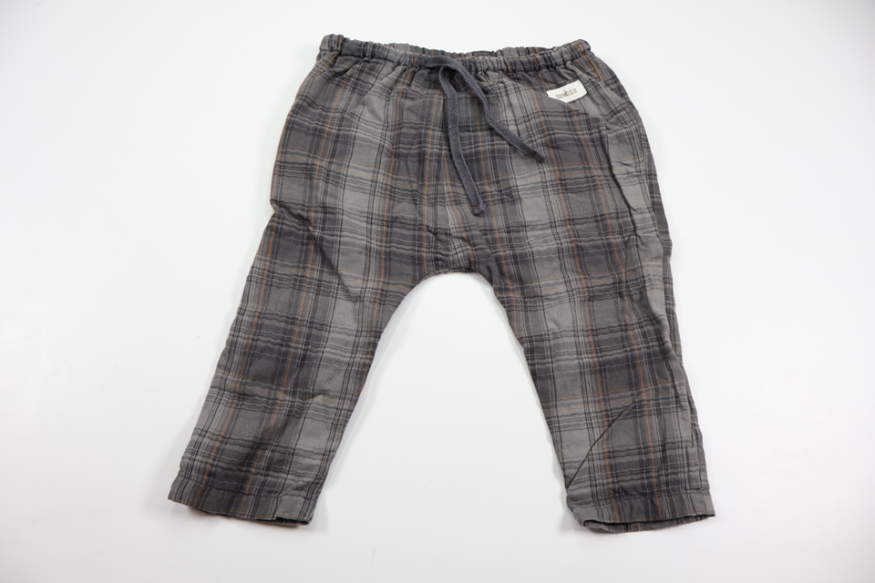 Checked trousers from Newbie - Size 74 - Grey