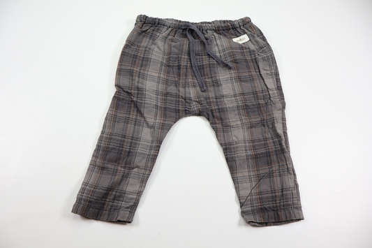 Checked trousers from Newbie - Size 74 - Grey