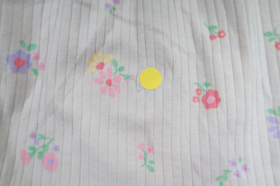 Ribbed floral dress from H&M - Size 80 - Beige