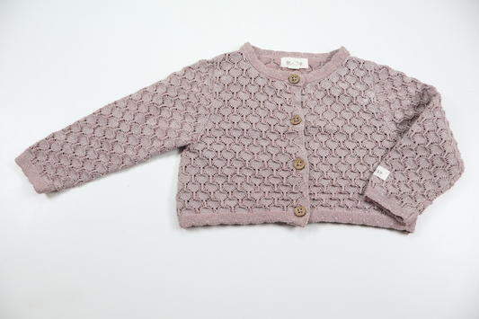 Glittery knitted cardigan from Newbie - Size 74 - Purple