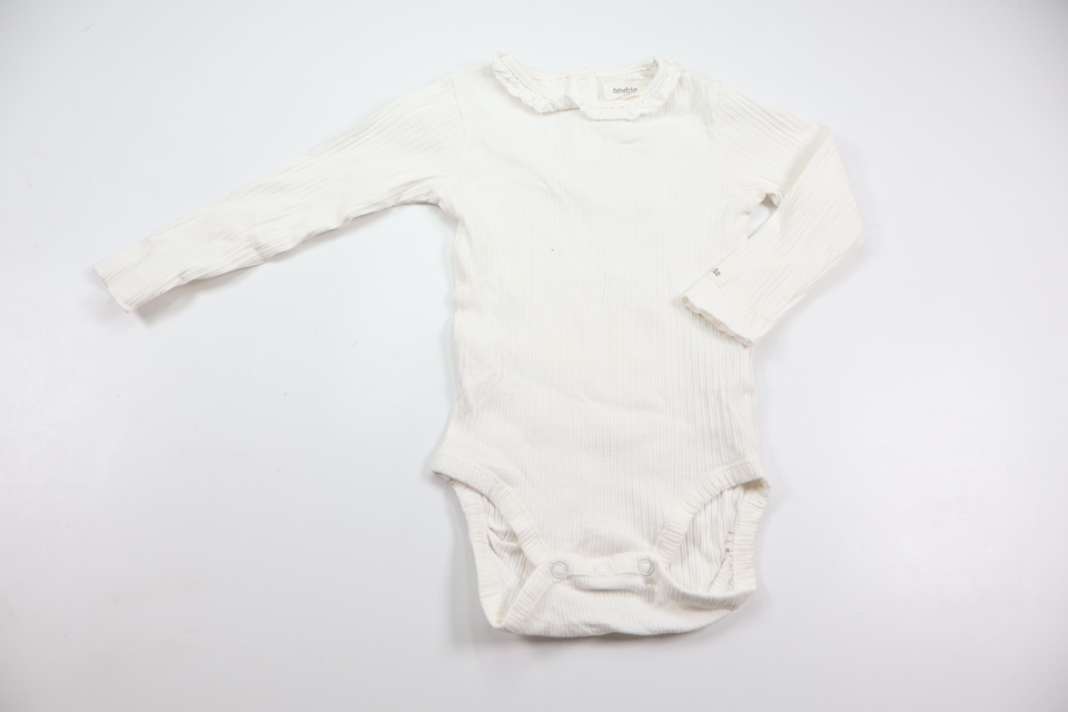 Ribbed bodysuit from Newbie - Size 80 - White