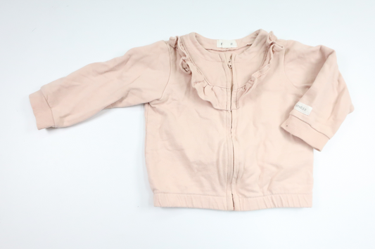 Cardigan with ruffles from Newbie - Size 74 - Pink