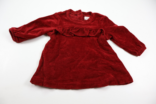 Velour dress from Newbie - Size 68 - Red