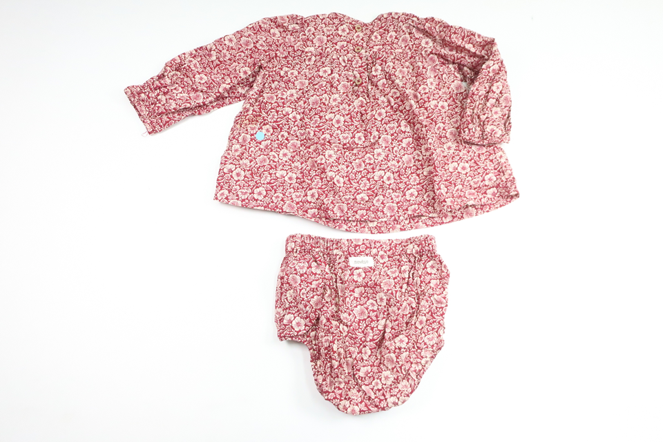 Dress with matching diaper panty from Newbie - Size 80 - Burgundy
