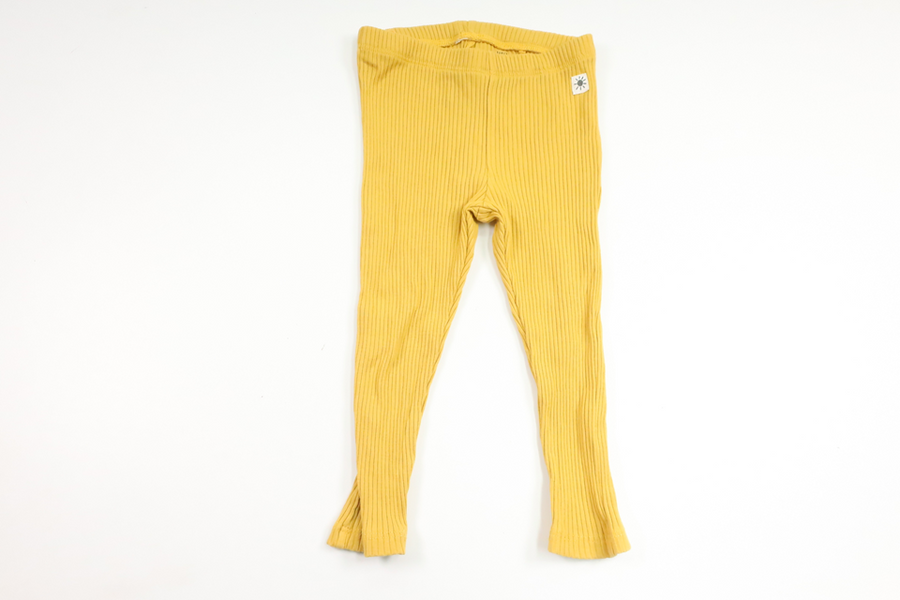 Ribbed trousers from Lindex - Size 80 - Yellow