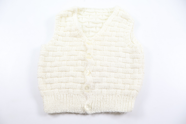 Knitted vest from Hemstickat - Size 74/80 - White