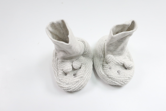 Booties with teddy bears from H&M - Size 14/15 - Grey