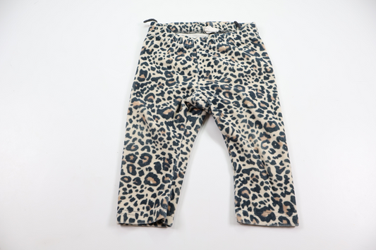 Leopard print fleece trousers from H&M - Size 74 - Beige