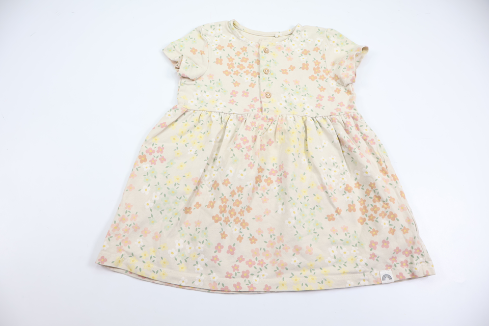 Floral dress from Lindex - Size 80 - Off-white