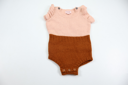 Knitted wool blend bodysuit from Noa Noa Miniature - Size 62 - Brown
