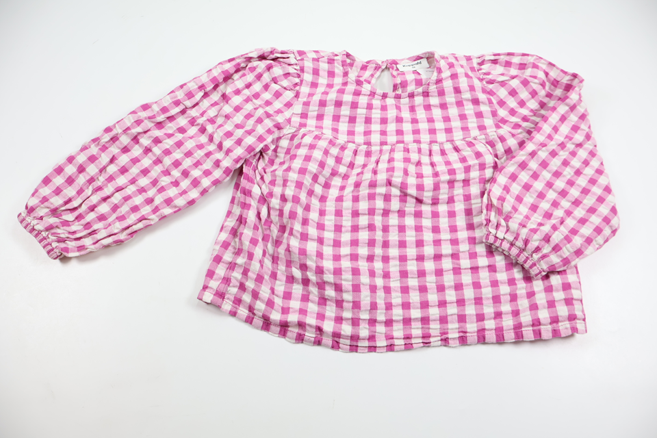 Checked sweater from Kappahl - Size 116 - Pink