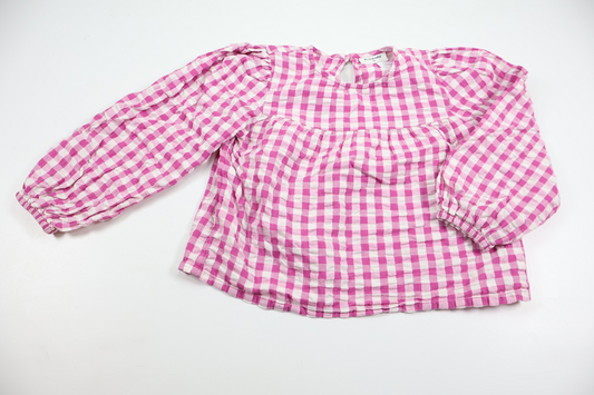 Checked sweater from Kappahl - Size 116 - Pink