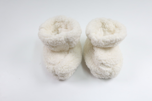 Fleece/teddy booties from Unknown - Size 74/80 - White