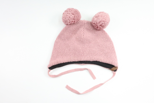Fleece-lined hat in 50% wool from Geggamoja - Size 104/116 - Pink