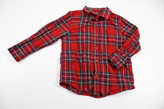 Checked shirt from Lindex - Size 104 - Red