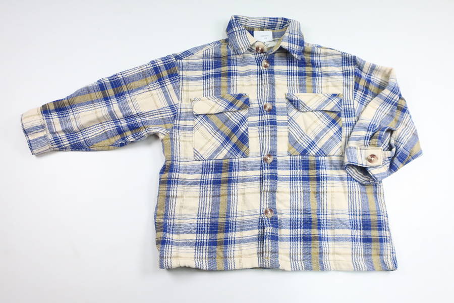 Checked jacket from H&M - Size 104 - Blue