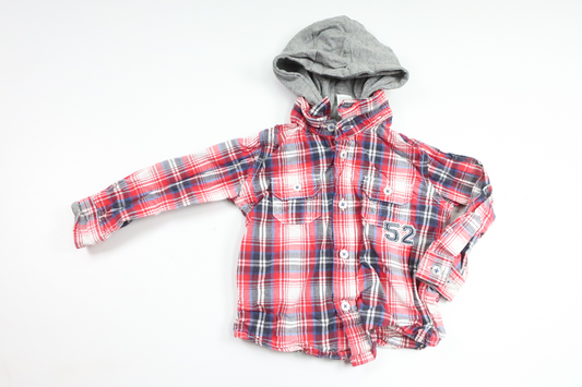 Checked shirt from Baby Club by C&A - Size 68/74 - Red