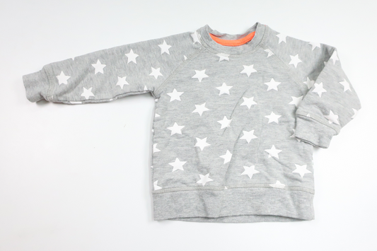 Sweatshirt with stars from My Wear Baby - Size 74 - Grey