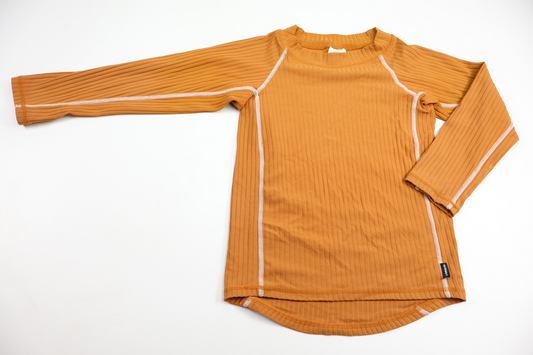 Ribbed UV shirt from Lindberg - Size 110/116 - Brown
