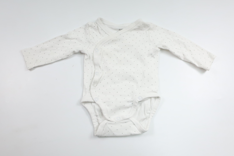 Polka dot wrap bodysuit from H&M - Size 62 - White