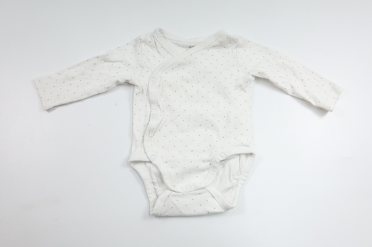 Polka dot wrap bodysuit from H&M - Size 62 - White