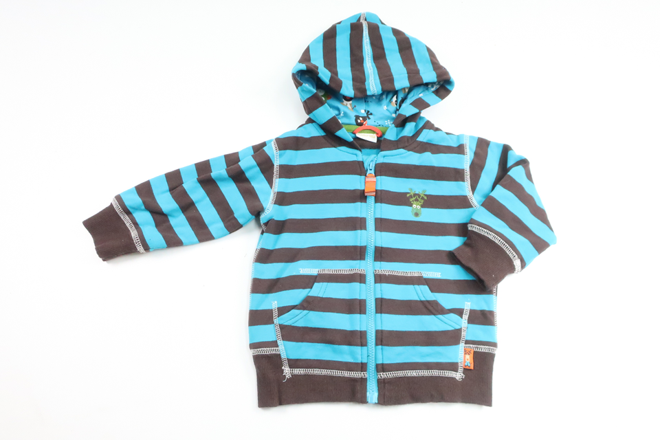 Striped hoodie from Lindex - Size 74 - Blue
