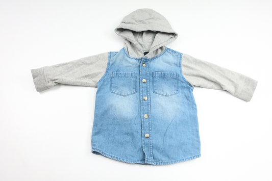 Shirt with hood from Cubus - Size 74 - Denim