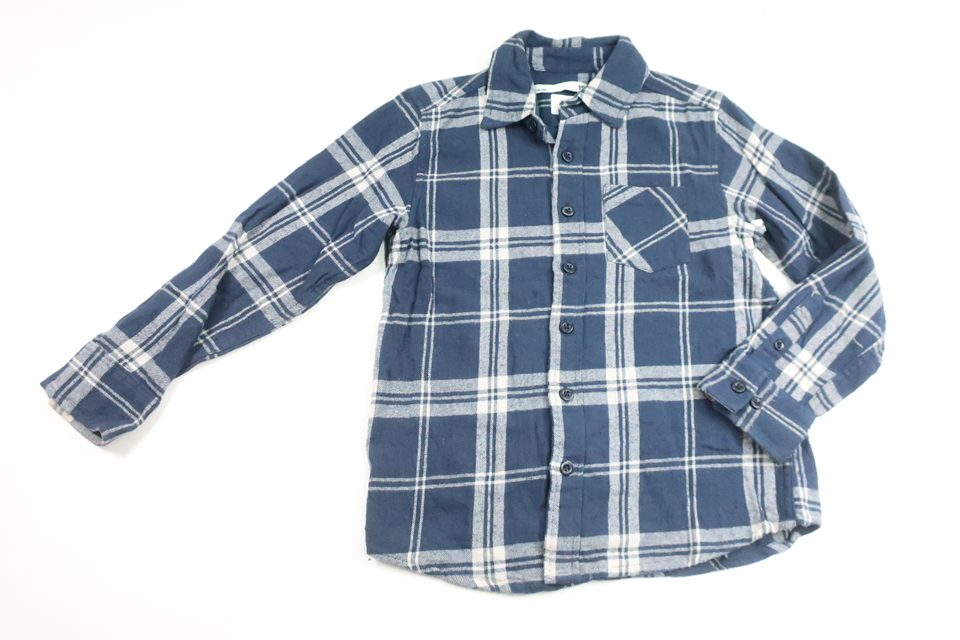 Checked shirt from Lager 157 - Size 130 - Navy blue