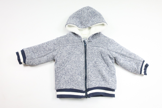 Pile-lined hooded jacket from Dirkje - Size 68 - Navy blue