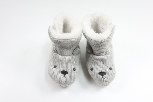 Fleece-lined booties from Newbie - Size 19/20 - Grey