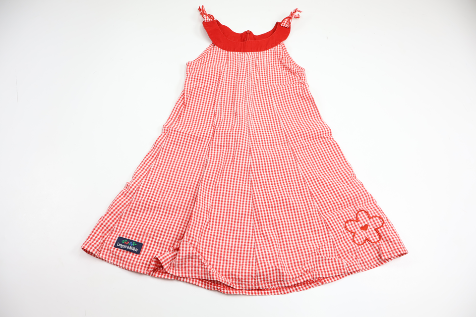 Checked dress from Lingon & Blåbär - Size 110 - Red