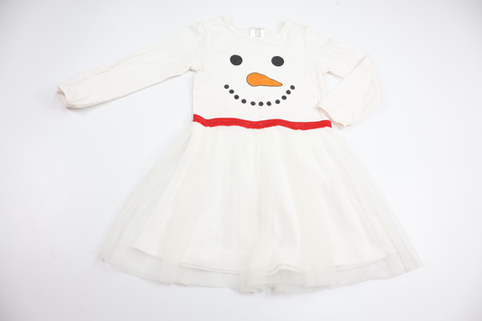 Tulle dress with snowman from Kappahl - Size 98/104 - White