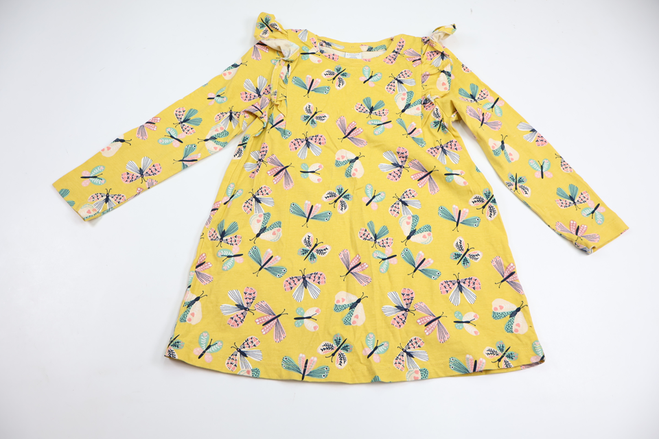 Dress with butterflies from Lindex - Size 110 - Yellow