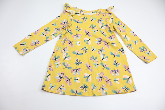 Dress with butterflies from Lindex - Size 110 - Yellow