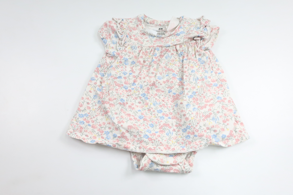 Floral dress with built-in body from H&M - Size 62 - White