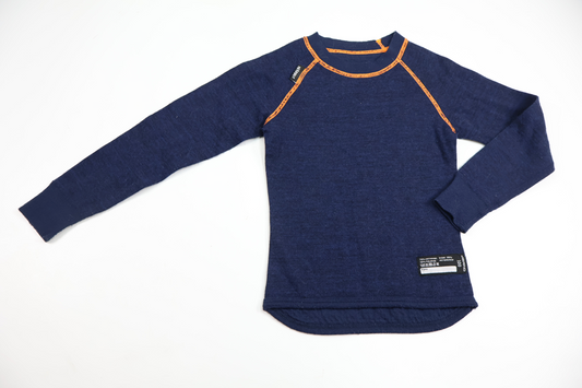 Base layer top in 70% merino wool from Lindberg - Size 100 - Navy