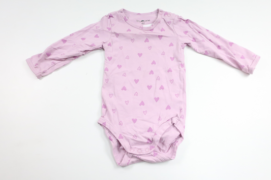 Bodysuit with hearts from Tiny One - Size 62 - Purple