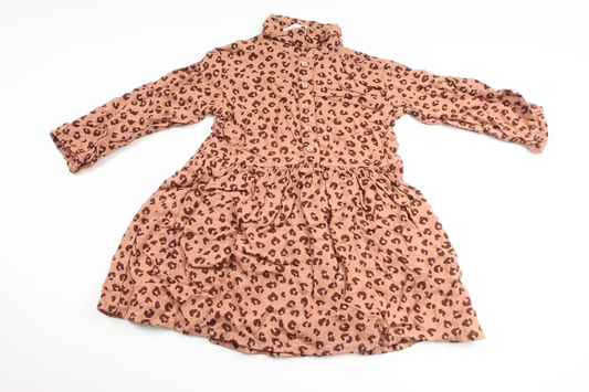 Leopard print dress from H&M - Size 92 - Brown
