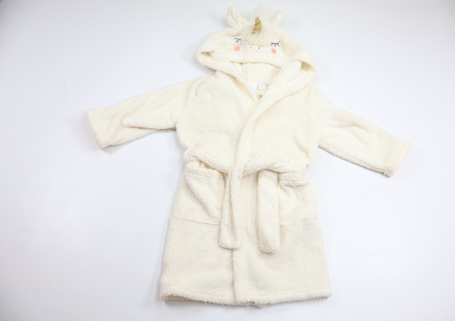 Fleece dressing gown/robe from H&M Home - Size 98/104 - Off-white