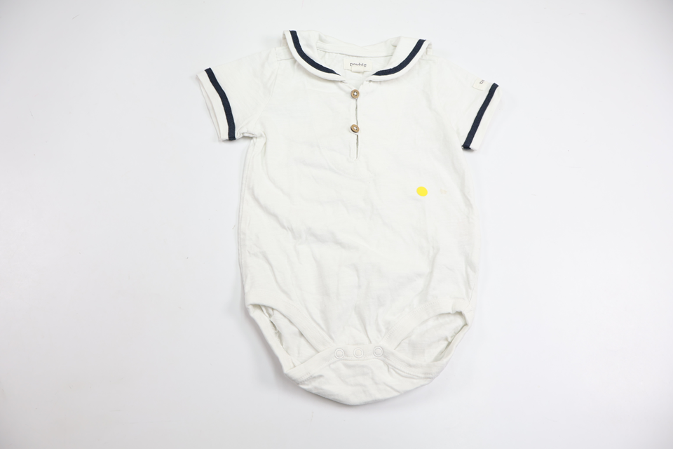 Sailor-inspired bodysuit from Newbie - Size 80 - White