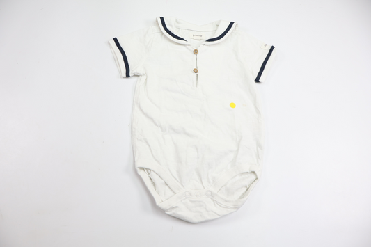 Sailor-inspired bodysuit from Newbie - Size 80 - White