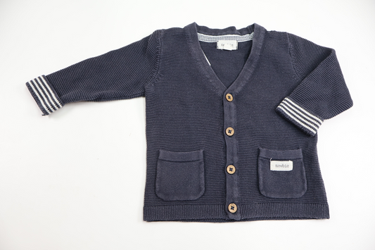 Knitted cardigan from Newbie - Size 68 - Navy blue