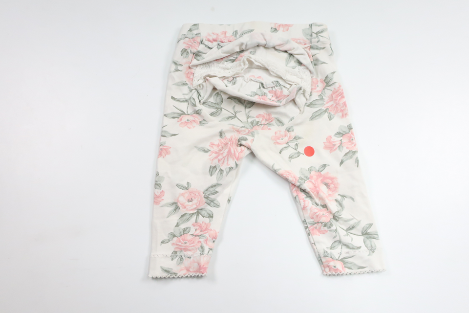 Floral pants with ruffles from Newbie - Size 62 - White